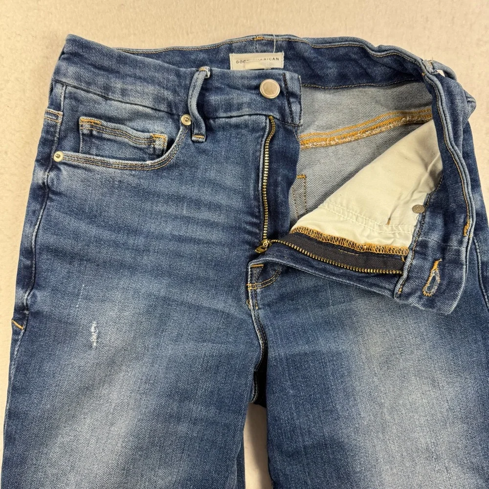 Good American Women’s 4 Good Legs Straight Jeans Indigo271 - Picture 6 of 16